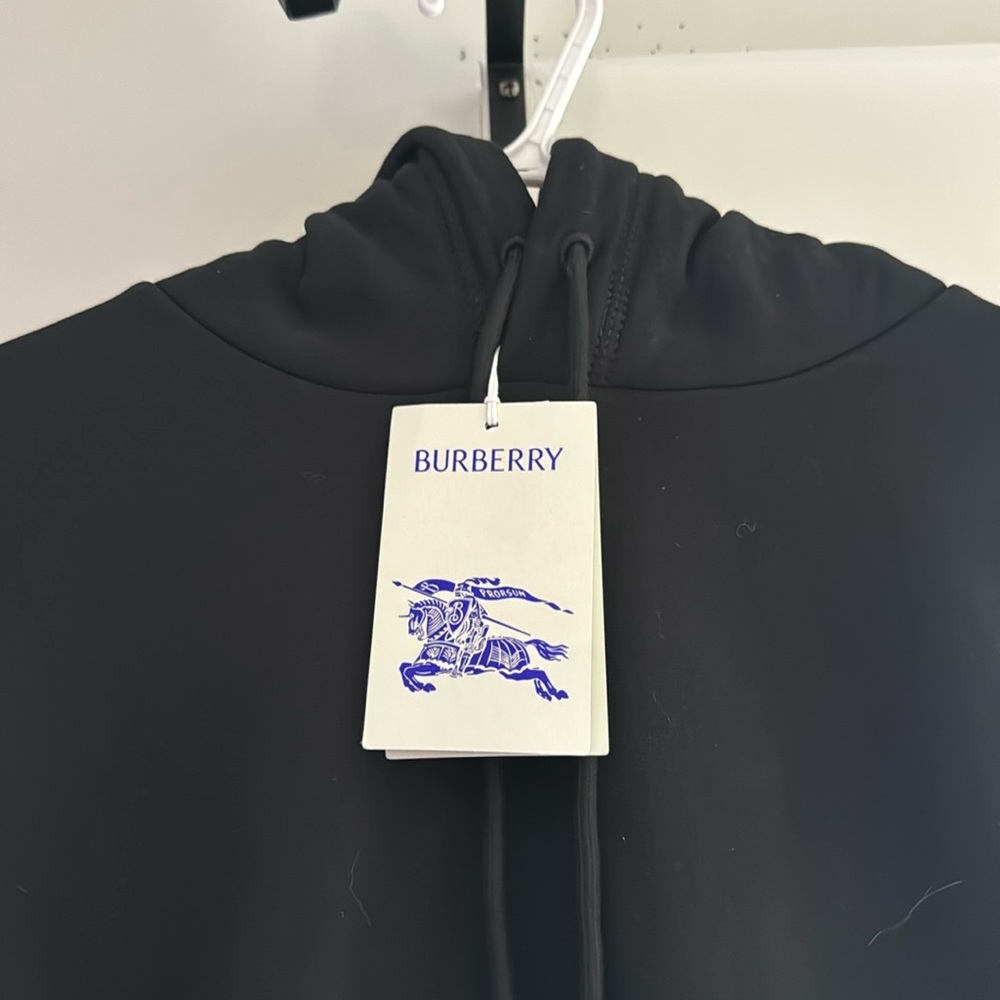 BURBERRY COTTON HOODIE BLACK